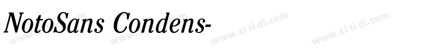 NotoSans Condens字体转换